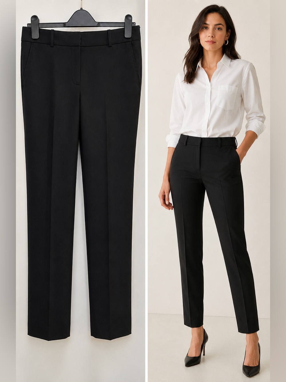 J.Crew Super 120’s 100% Wool Black Tailored Trousers Dress Pants Size 6